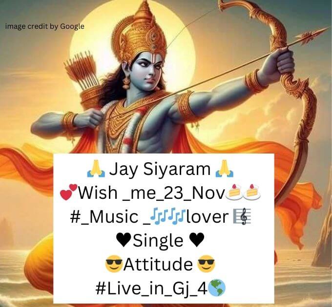 Jai Shree Ram Bio For Instagram