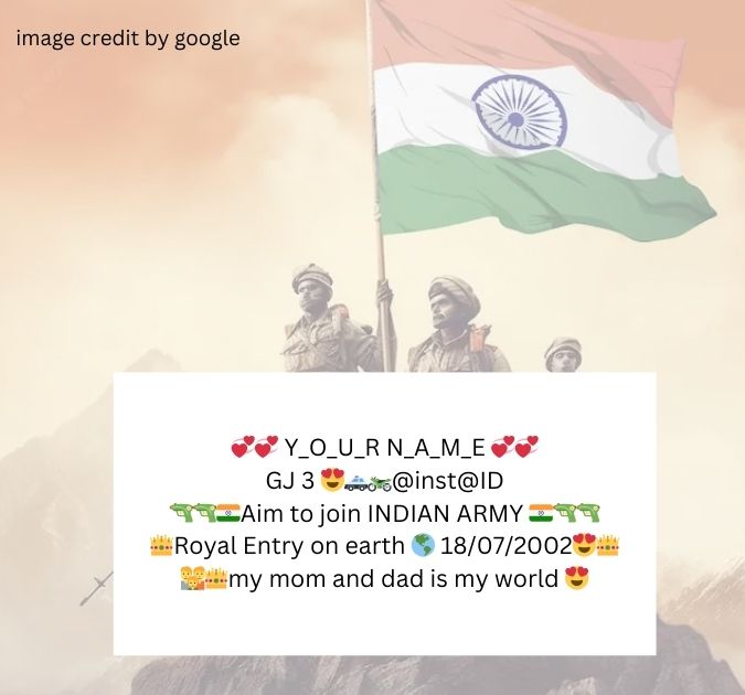 Instagram Bio For Army Lovers