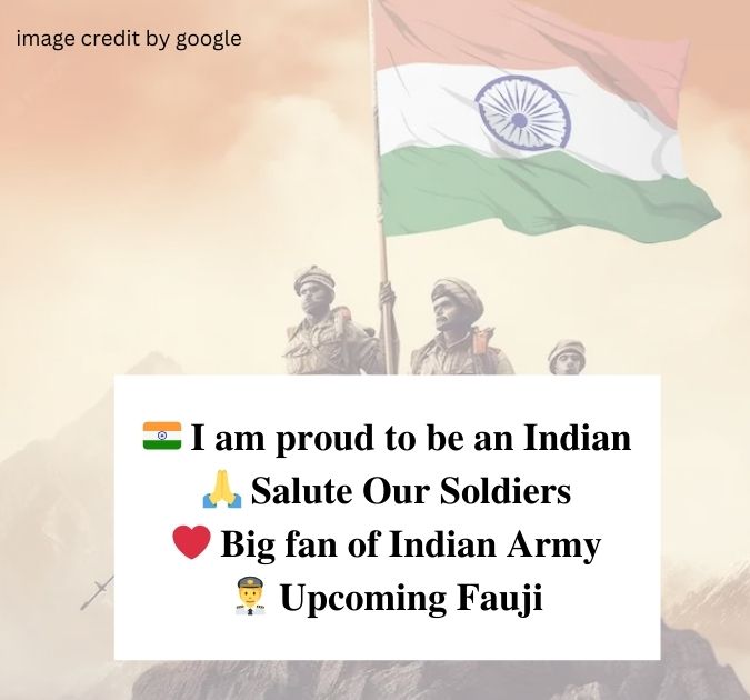 Instagram Bio For Army Lovers